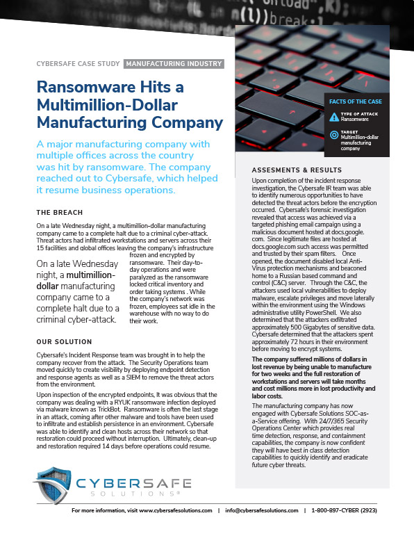 Manufacturing Industry Case Study Thumbnail