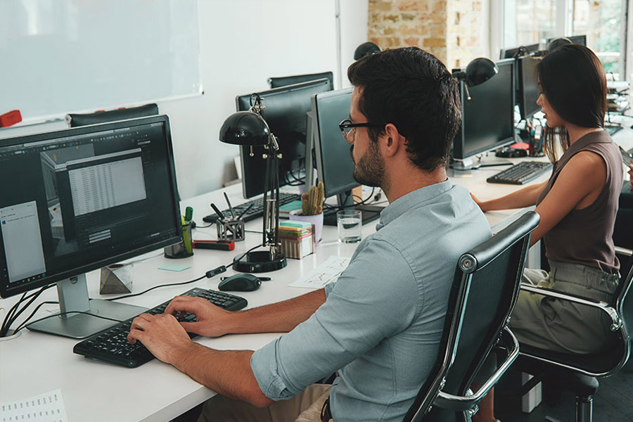 Team working in an office