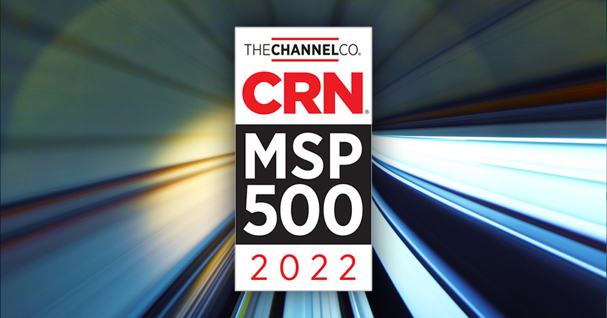 moving tunnel background with CRN's MSP 500 logo in the center